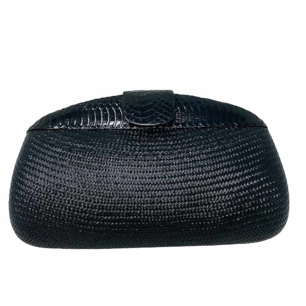 Gorgeous Straw & Python/Snake Clutch Bag*$725